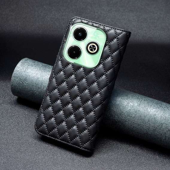 Klopové pouzdro pro Infinix Hot 40i, Wallet, BINFEN COLOR, černé