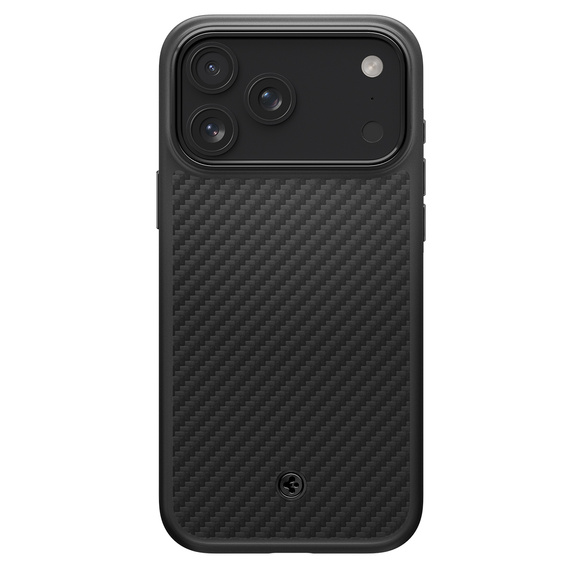 Spigen Enzo Aramid MagSafe pouzdro pro iPhone 17 Pro Max, karbonově černé