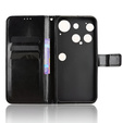 Klopové pouzdro pro Nothing Phone 3 5G, Crazy Horse Wallet, černé