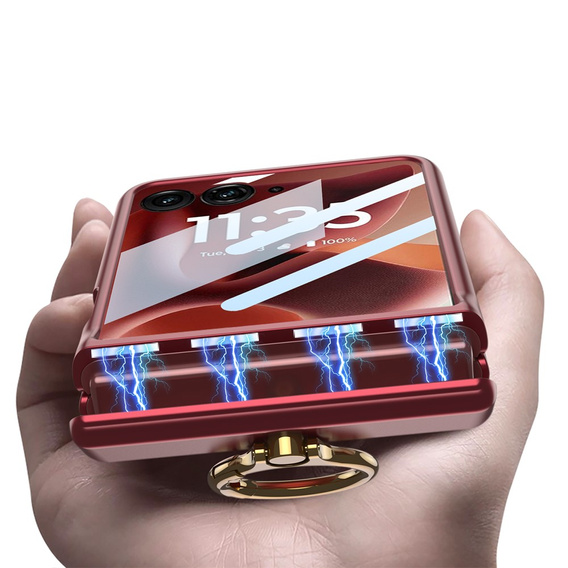 Pouzdro se stojánkem a ochranou pantů pro Motorola Razr 60 Ultra 5G