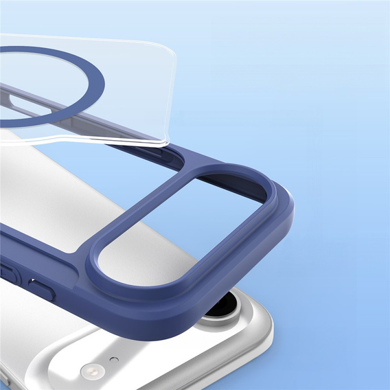 Pouzdro Dux Ducis pro iPhone Air, Skin X Pro, s klopou, pro MagSafe, tmavě modré