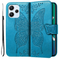 Klopové pouzdro pro Xiaomi Redmi 12, Butterfly, modré