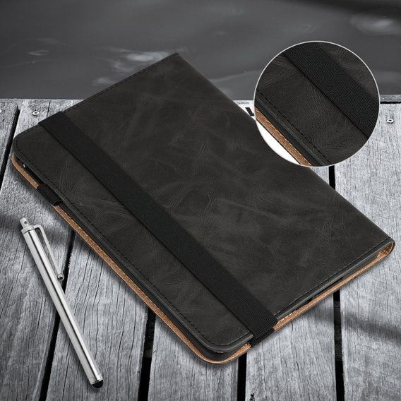 Pouzdro pro Samsung Galaxy Tab A9, Classic, s prostorem pro stylus, černé