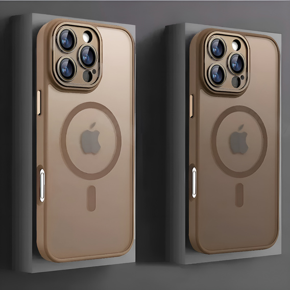 Pouzdro pro iPhone 16 Pro, pro MagSafe, ERBORD Matt Case, růžový + sklo na displej