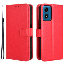 Klopové pouzdro pro Motorola Moto G24 / G24 Power / G04, Crazy Horse Wallet, červené