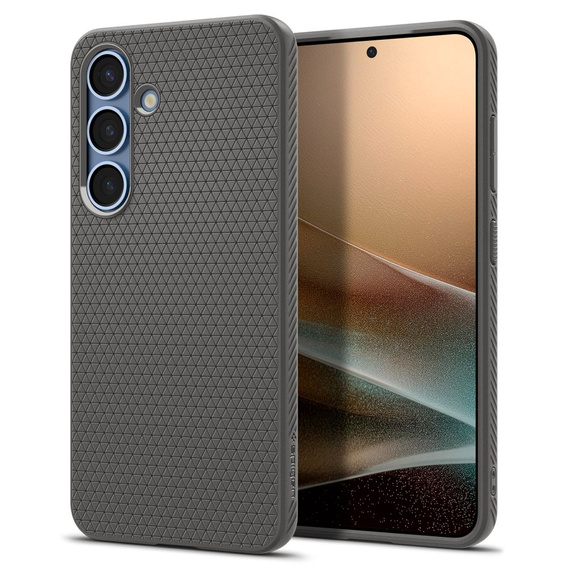 Pouzdro Spigen pro Samsung Galaxy S25, Liquid Air, černé + 9H tvrzené sklo