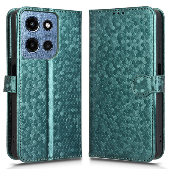 Flipové pouzdro pro Motorola Moto G86 5G, Wallet Rhombus, zelené