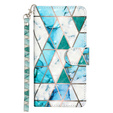 Klopové pouzdro pro Xiaomi Redmi 13C / Poco C65, Wallet, Marble zelené