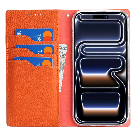 Pouzdro s klopou Litchi Skin Grain pro iPhone 17 Pro Max