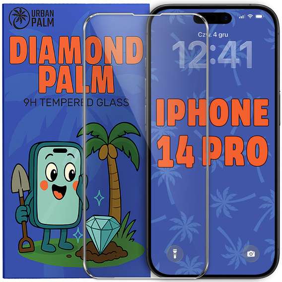 Tvrzené sklo Diamond Palm pro iPhone 14 Pro