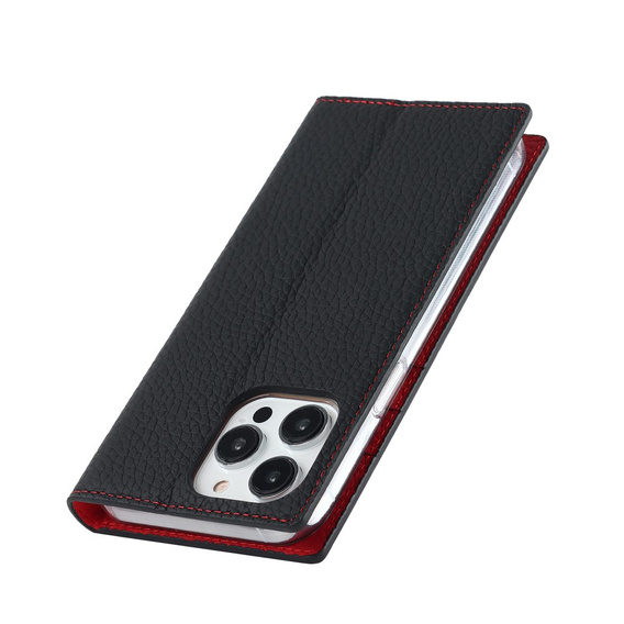 Klopové pouzdro pro iPhone 14 Pro Max, Litchi Skin Grain, černé
