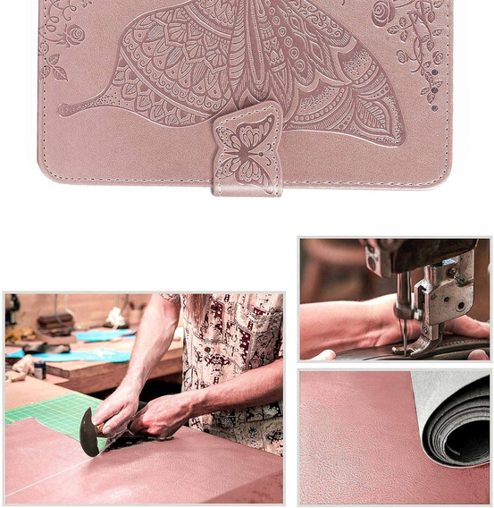 Klopové pouzdro pro Oppo A40 / Oppo A40m, Butterfly, růžové rose gold