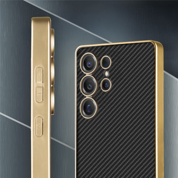Pouzdro pro Samsung Galaxy S25 Ultra, GKK Leather, carbon černé