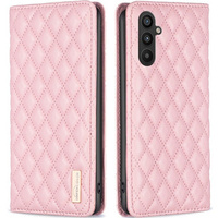 Klopové pouzdro pro Samsung Galaxy A34 5G, Wallet, BINFEN COLOR, růžové