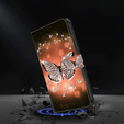 Klopové pouzdro pro Xiaomi Redmi Note 12 4G, Wallet, butterfly and crystals, černé