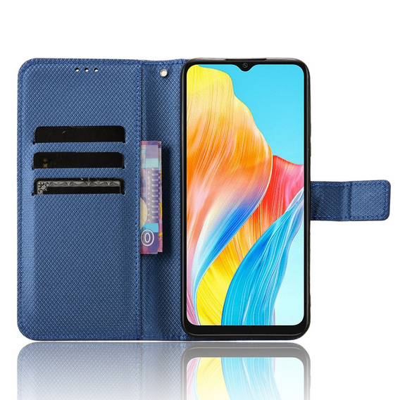 Klopové pouzdro pro Oppo A38 4G / Oppo A18 4G, Wallet Smart Magnet, modré