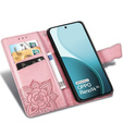 Klopové pouzdro pro Oppo Reno 14, Butterfly, peněženka, růžové zlato