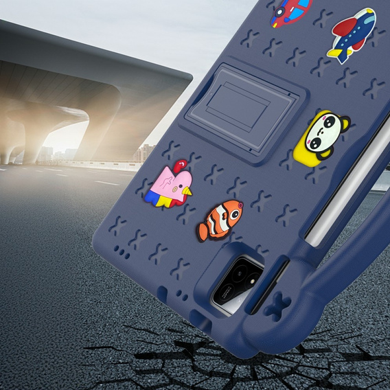 Dětské pouzdro pro Xiaomi Pad 7 / 7 Pro, Cute Patterns, se stojánkem, námořnicky modré