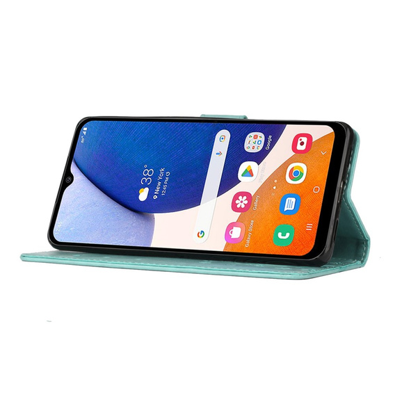 Klopové pouzdro pro Samsung Galaxy A14 4G/5G, Mandala Flower, zelené