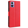 Klopové pouzdro pro Motorola Edge 30 Neo 5G, Wallet Thin Magnet, červené