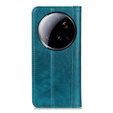 Flipové pouzdro pro Xiaomi 15 Ultra, Split Leather, zelené