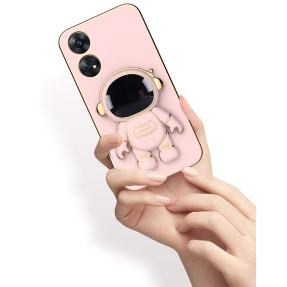Pouzdro pro Oppo Reno8 T, Astronaut, růžové