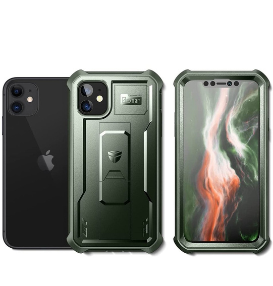 Pancéřové pouzdro pro iPhone 11, Dexnor Full Body, zelené