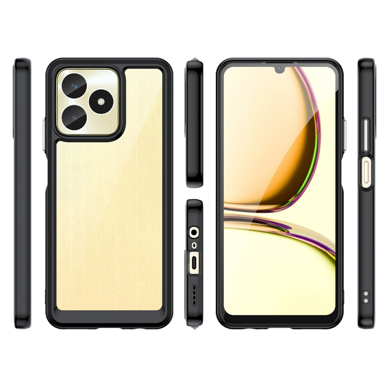 Pouzdro pro Realme C51, Fusion Hybrid, transparentní / černé