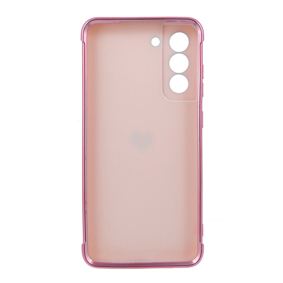 Pouzdro pro Samsung Galaxy S21 FE, Electro heart, růžové rose gold