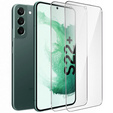 2x tvrzené sklo pro Samsung Galaxy S22+ Plus, ERBORD 9H Hard Glass na displeji