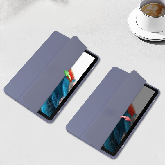 Pouzdro pro Samsung Galaxy Tab A9, Smartcase Hybrid, se slotem na stylus, fialové