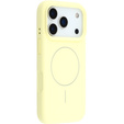 Silikonové pouzdro pro iPhone 17 Pro, pro MagSafe, proti nárazu, žluté