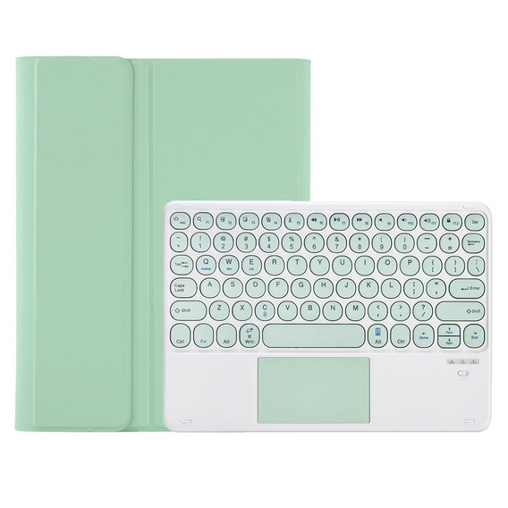 Pouzdro + klávesnice Samsung Galaxy Tab S6 Lite 2020 P610/P615 / S6 Lite 2022 10.4, Touchpad Pen Slot, světle zelené