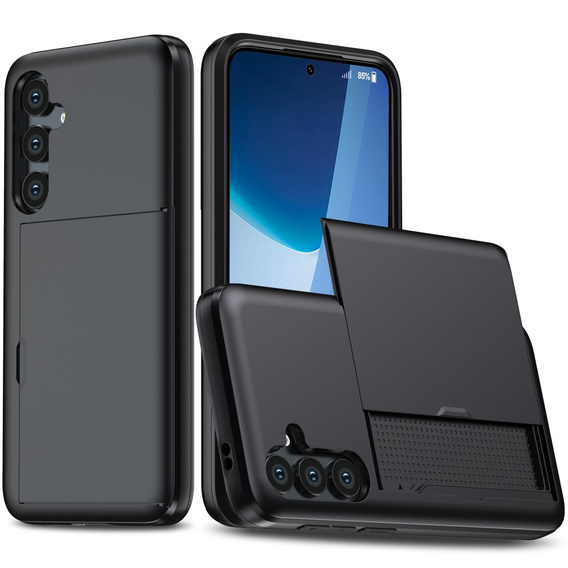 Pouzdro pro Samsung Galaxy A36 5G, Sliding Card Holder, černé