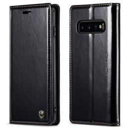 CASEME flipové pouzdro pro Samsung Galaxy S10+ Plus, Waxy Textured, černé