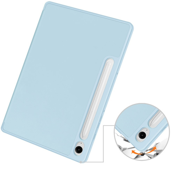 Pouzdro pro Samsung Galaxy Tab S9 FE / S10 FE, Smartcase s prostorem pro stylus, modré