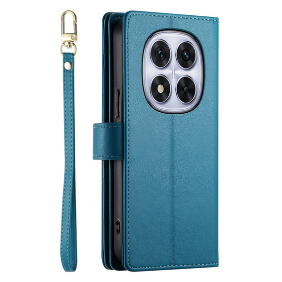 Klopové pouzdro pro Xiaomi Redmi Note 14 Pro 5G / Poco X7 5G, Wallet Zipper Pocket, modré