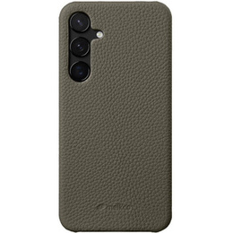 Pouzdro MELKCO pro Samsung Galaxy S24, kožené, šedé