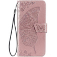 Klopové pouzdro pro Xiaomi Redmi A5, Butterfly, růžové rose gold