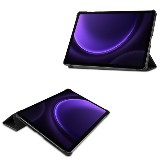 Pouzdro pro Samsung Galaxy Tab S9 FE, trojité, černé