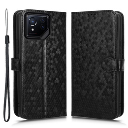 Flipové pouzdro pro ASUS ROG Phone 8 Pro, Wallet Rhombus, černé