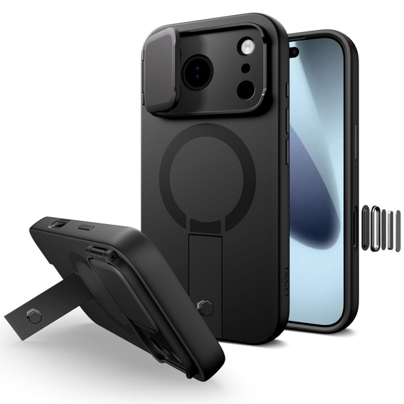 Ochranné pouzdro Tech-Protect Kevlar Aura s funkcí stojánku a MagSafe pro iPhone 17 Pro Max