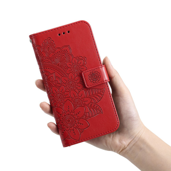 Klopové pouzdro pro Xiaomi Redmi Note 12 4G, Mandala Flower, červené