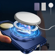 Pouzdro GKK pro Galaxy Z Flip 5 5G, rohy odolné proti pádu MagSafe, průhledné / fialové