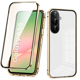 Pouzdro pro Samsung Galaxy A56, Magnetic Dual Glass, zlaté