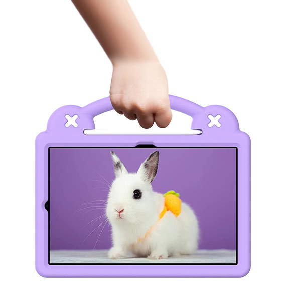 Dětské pouzdro pro Samsung Galaxy Tab S6 Lite 10.4 2020/2022 / Tab A7 2020 T500 / T505 / Tab S6 T860/T865, Cute Patterns, se stojánkem, fialové