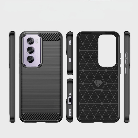 Pouzdro pro Oppo Reno 12, Carbon, černé