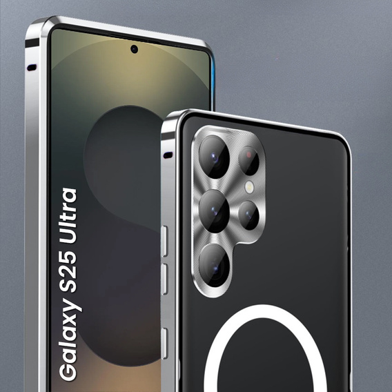 Ochranné pouzdro na fotoaparát pro Samsung Galaxy S25 Ultra, CamShield MagSafe, stříbrné