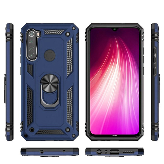 Pancéřové pouzdro pro Xiaomi Redmi Note 8T, Nox Case Ring, námořnicky modré