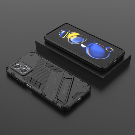Pouzdro pro Xiaomi Poco X4 GT 5G, Military kickstand, černé